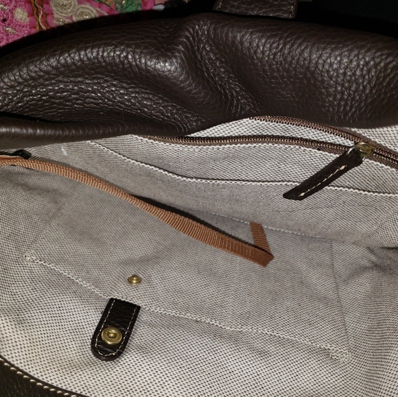 Authentic Dooney & Bourke Brown Leather Hobo - Picture 5 of 6
